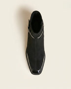 The Avenoir | Suede Block-Heel Boot - SORENNA