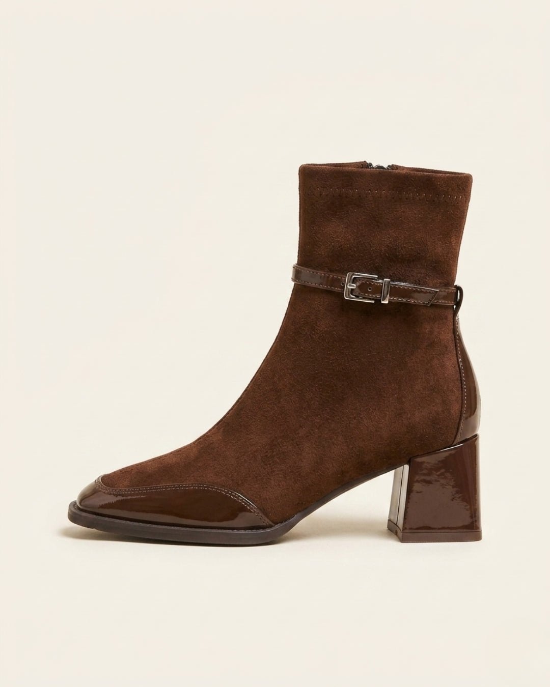 The Avenoir | Suede Block-Heel Boot - SORENNA