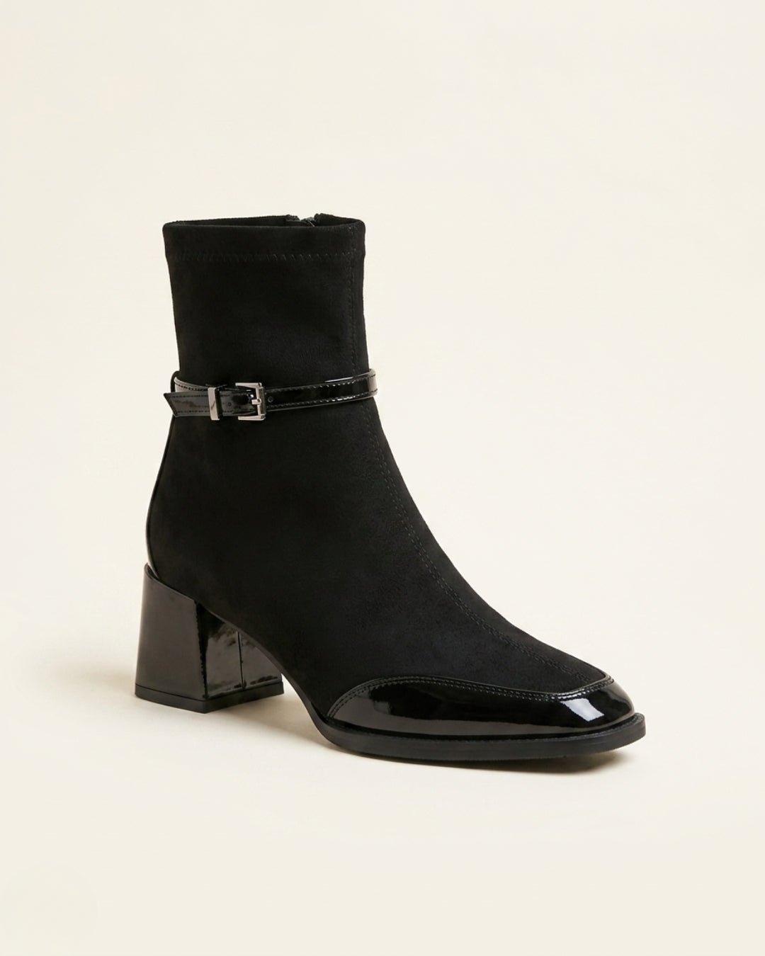 The Avenoir | Suede Block-Heel Boot - SORENNA