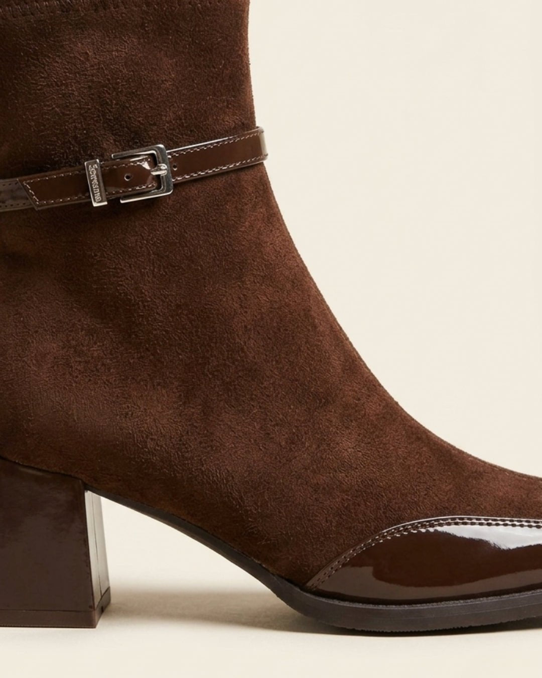 The Avenoir | Suede Block-Heel Boot - SORENNA
