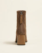 The Bellora | Square-Toe Suede Boot - SORENNA