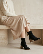 The Bellora | Square-Toe Suede Boot - SORENNA