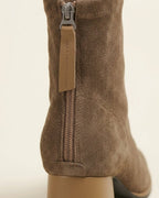 The Bellora | Square-Toe Suede Boot - SORENNA