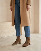 The Bellora | Square-Toe Suede Boot - SORENNA