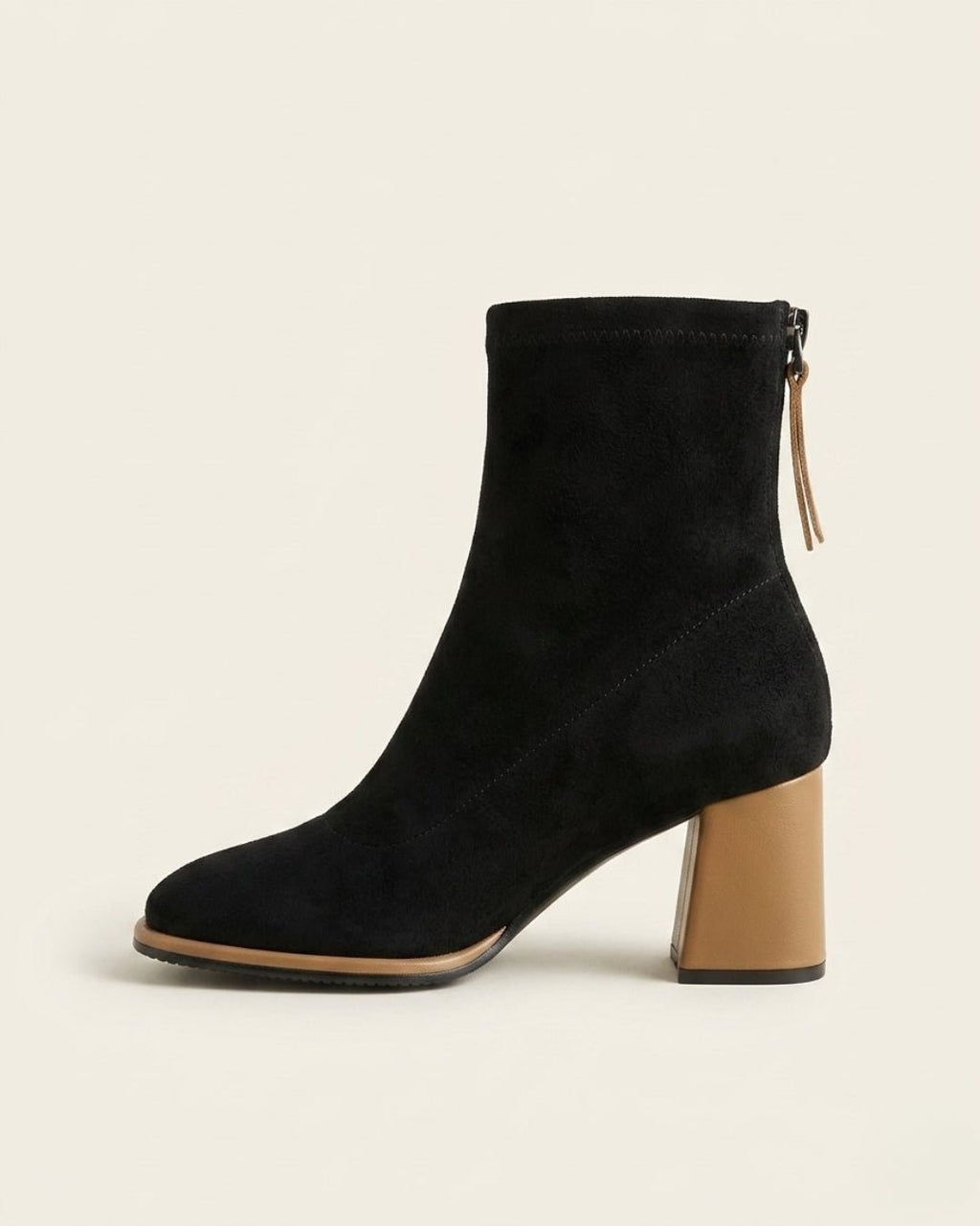 The Bellora | Square-Toe Suede Boot - SORENNA