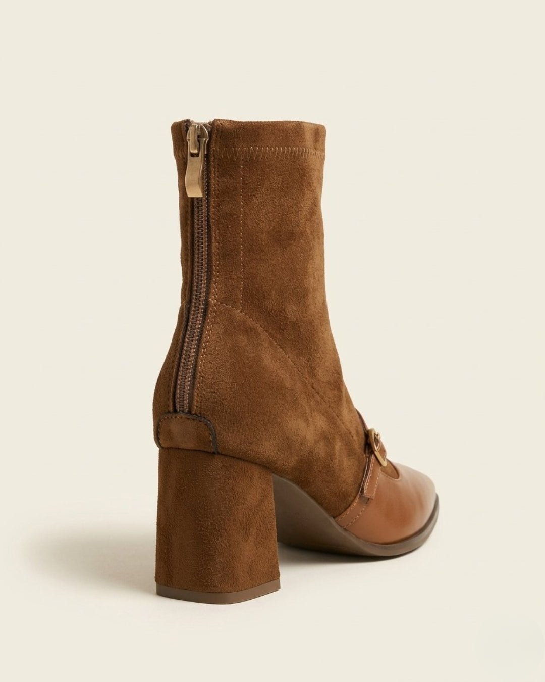 The Evelora | Strapped Suede Ankle Boot - SORENNA