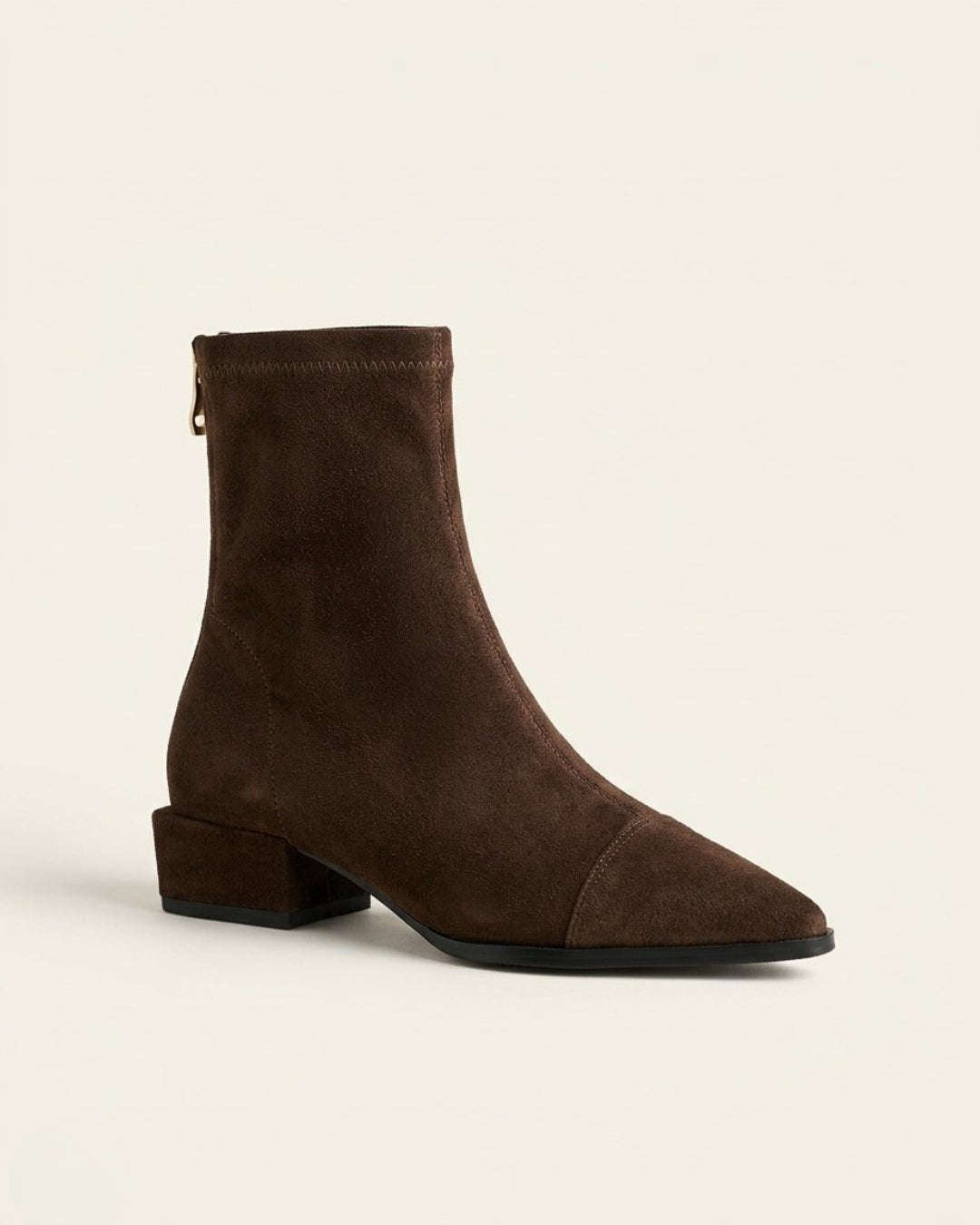 The Marvella | Pointed Suede Ankle Boot - SORENNA