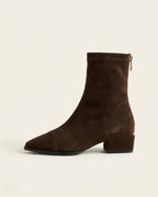 The Marvella | Pointed Suede Ankle Boot - SORENNA