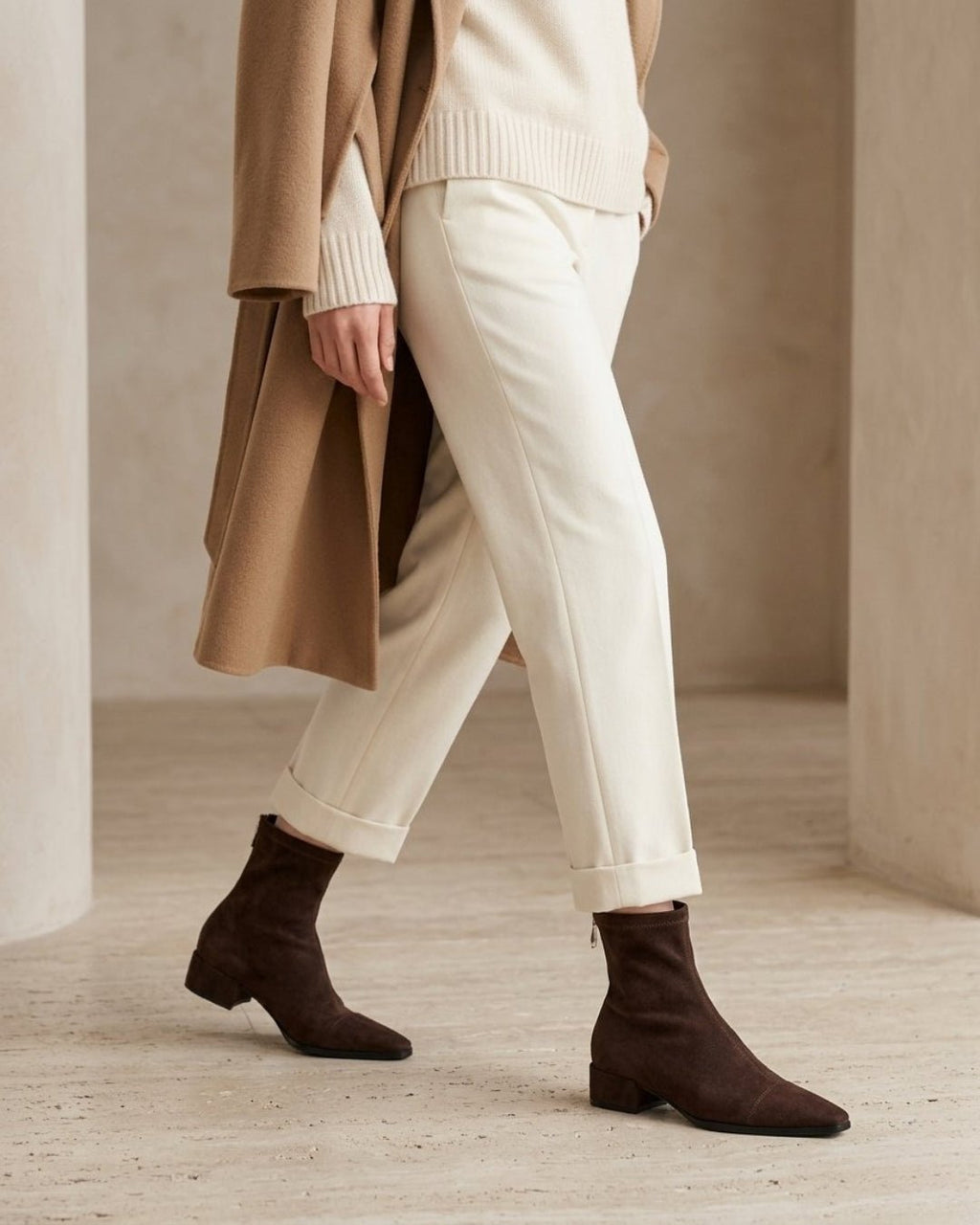 The Marvella | Pointed Suede Ankle Boot - SORENNA