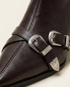 The Ravelle | Double-Buckle Leather Boot - SORENNA