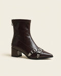 The Ravelle | Double-Buckle Leather Boot - SORENNA