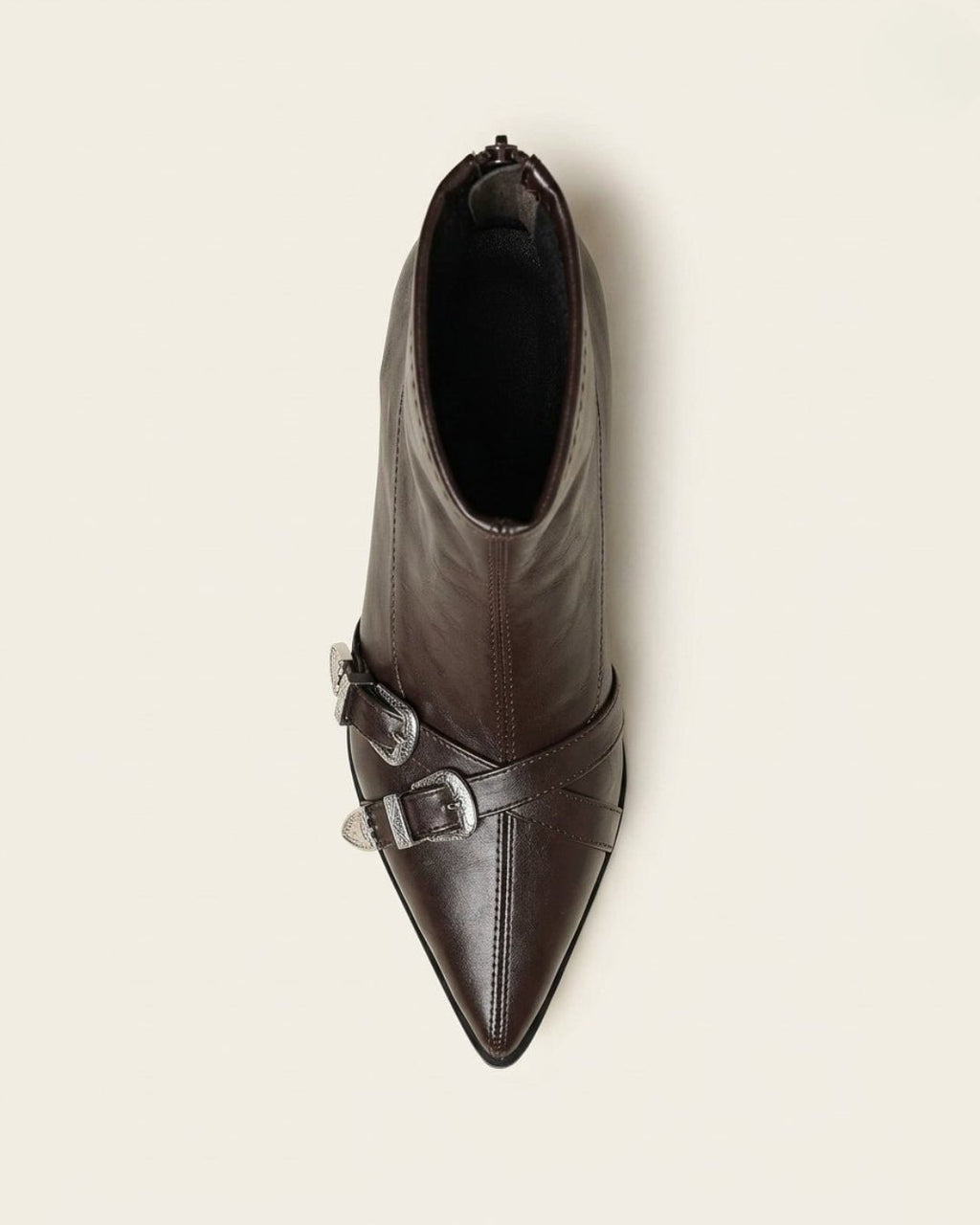 The Ravelle | Double-Buckle Leather Boot - SORENNA