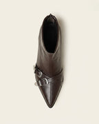 The Ravelle | Double-Buckle Leather Boot - SORENNA
