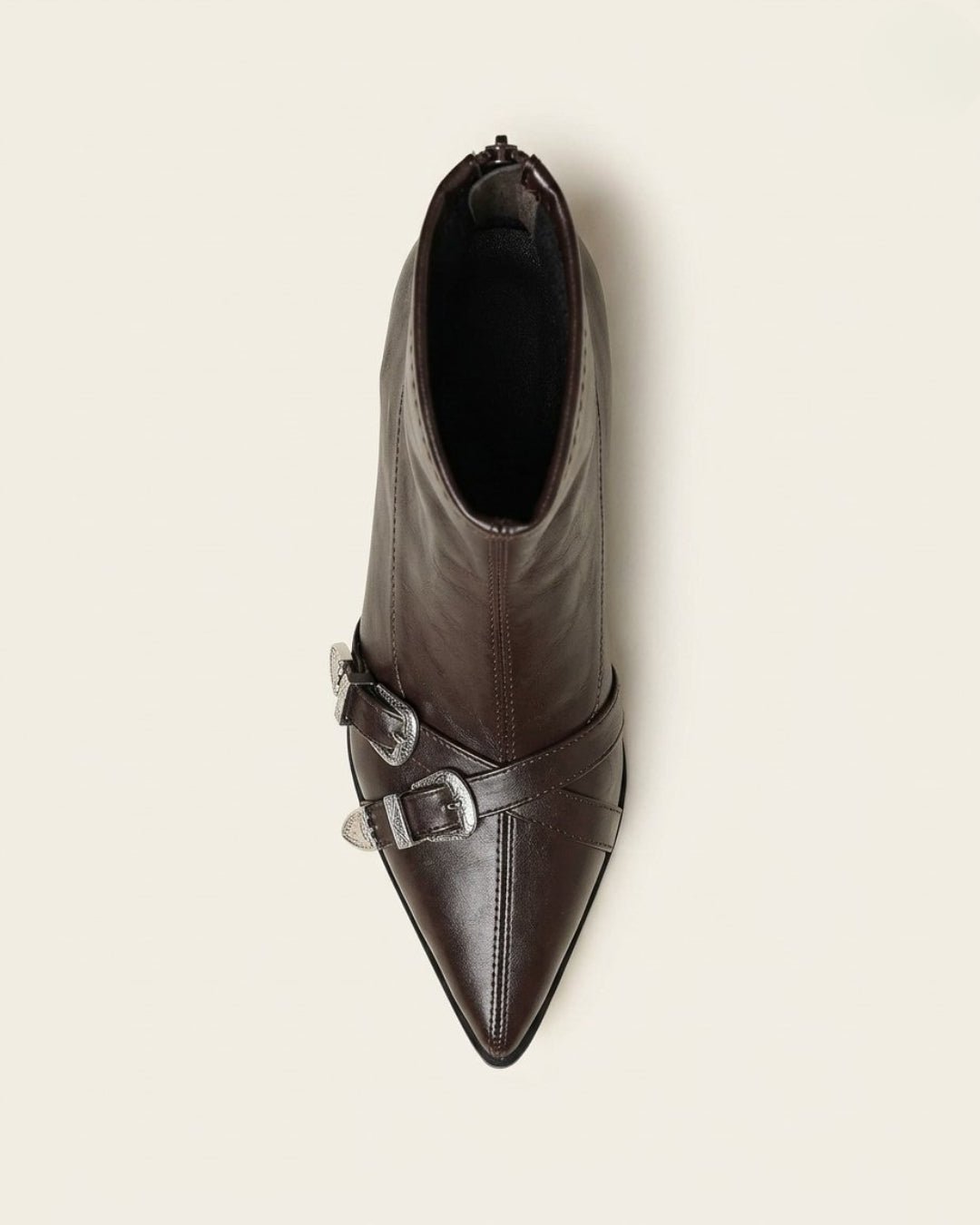 The Ravelle | Double-Buckle Leather Boot - SORENNA