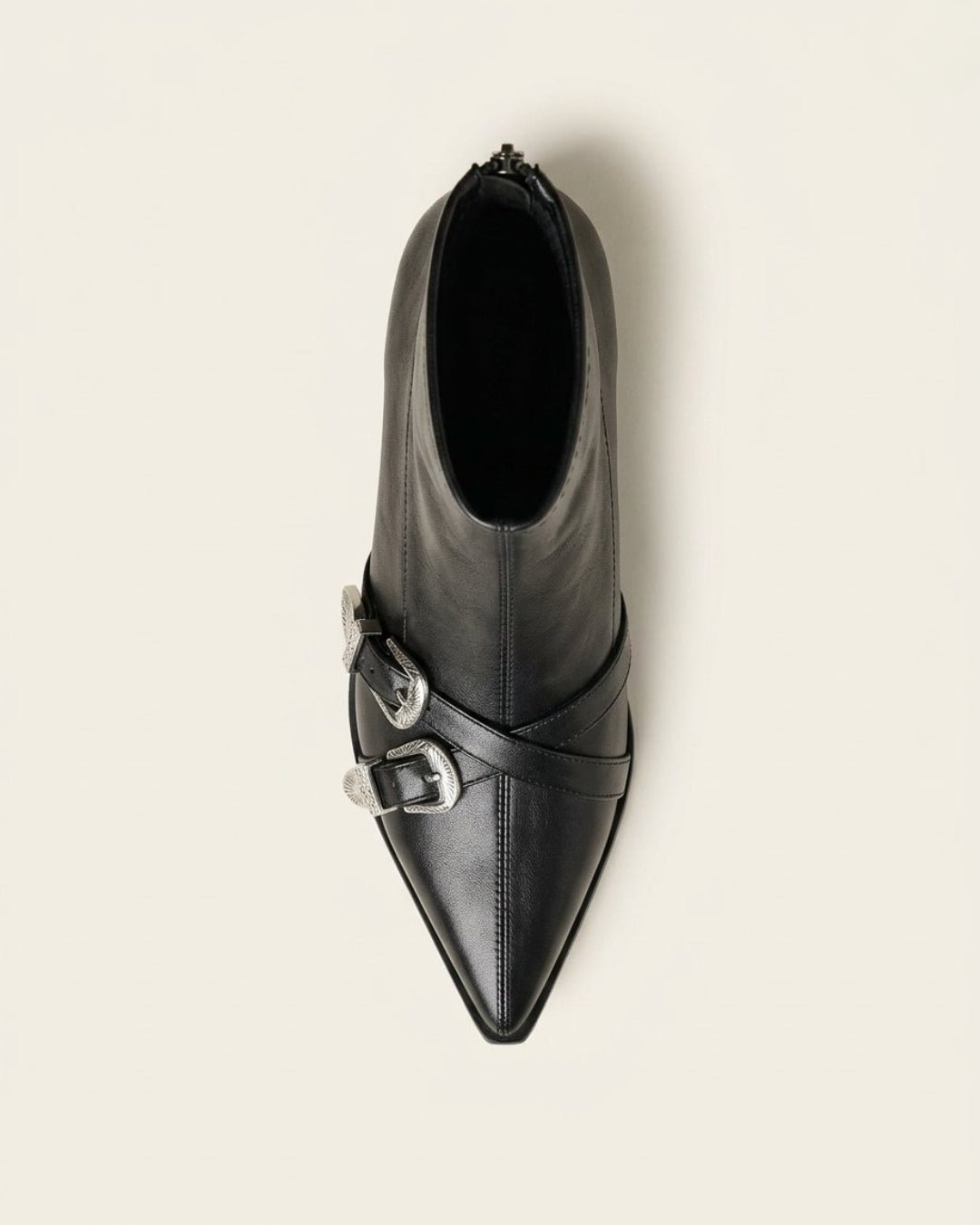 The Ravelle | Double-Buckle Leather Boot - SORENNA
