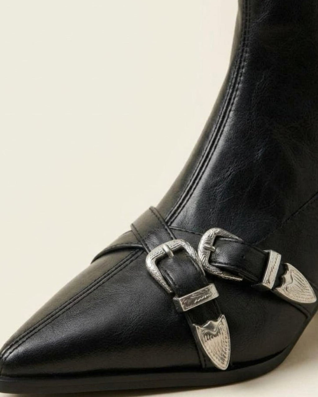 The Ravelle | Double-Buckle Leather Boot - SORENNA
