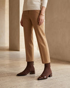 The Ravelle | Patent-Toe Suede Boot - SORENNA