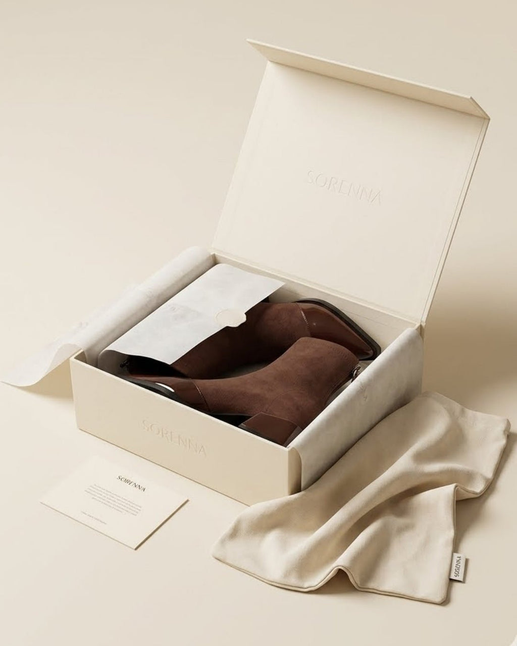 The Ravelle | Patent-Toe Suede Boot - SORENNA