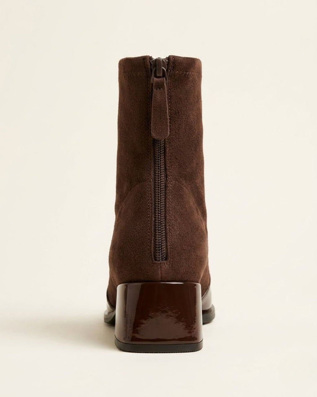The Ravelle | Patent-Toe Suede Boot - SORENNA