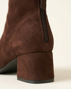 The Renard | Suede Block-Heel Boot - SORENNA