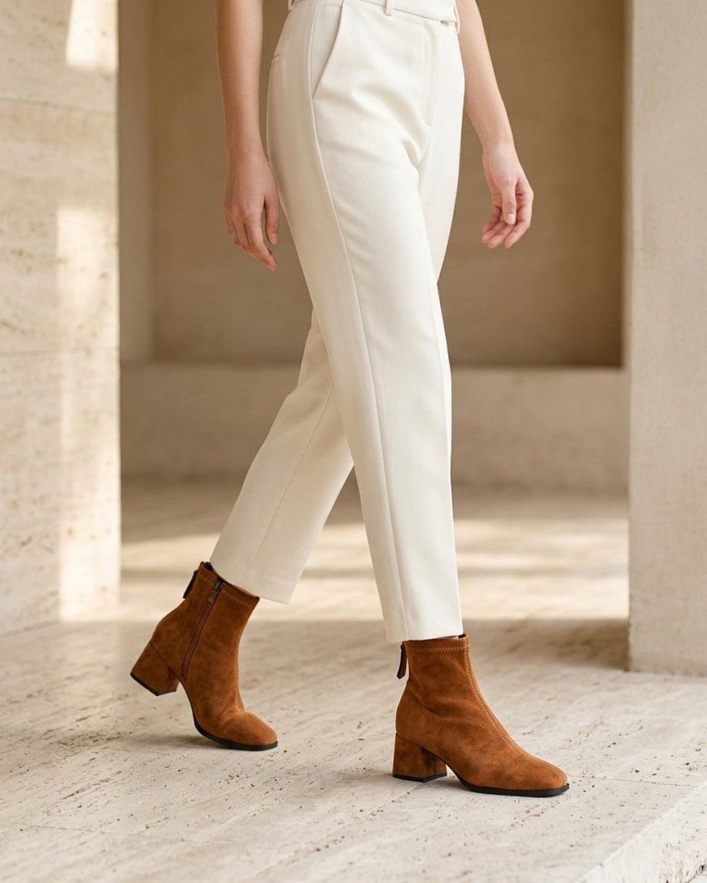 The Renard | Suede Block-Heel Boot - SORENNA