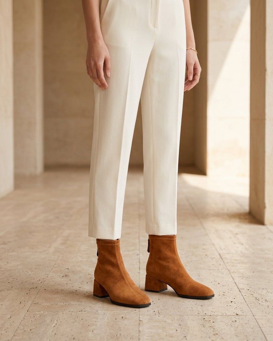 The Renard | Suede Block-Heel Boot - SORENNA