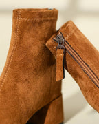 The Renard | Suede Block-Heel Boot - SORENNA