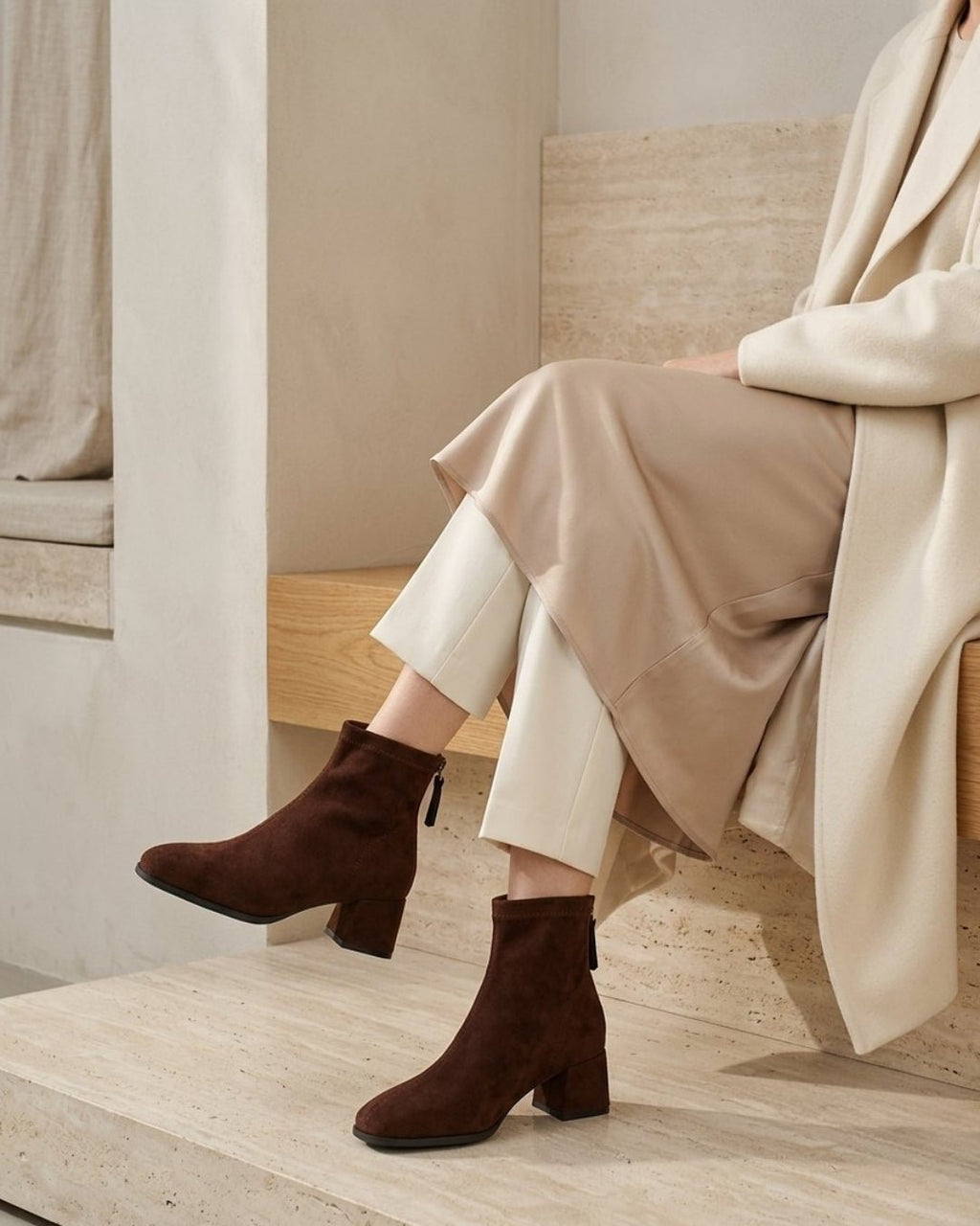 The Renard | Suede Block-Heel Boot - SORENNA