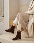 The Renard | Suede Block-Heel Boot - SORENNA