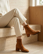 The Renard | Suede Block-Heel Boot - SORENNA