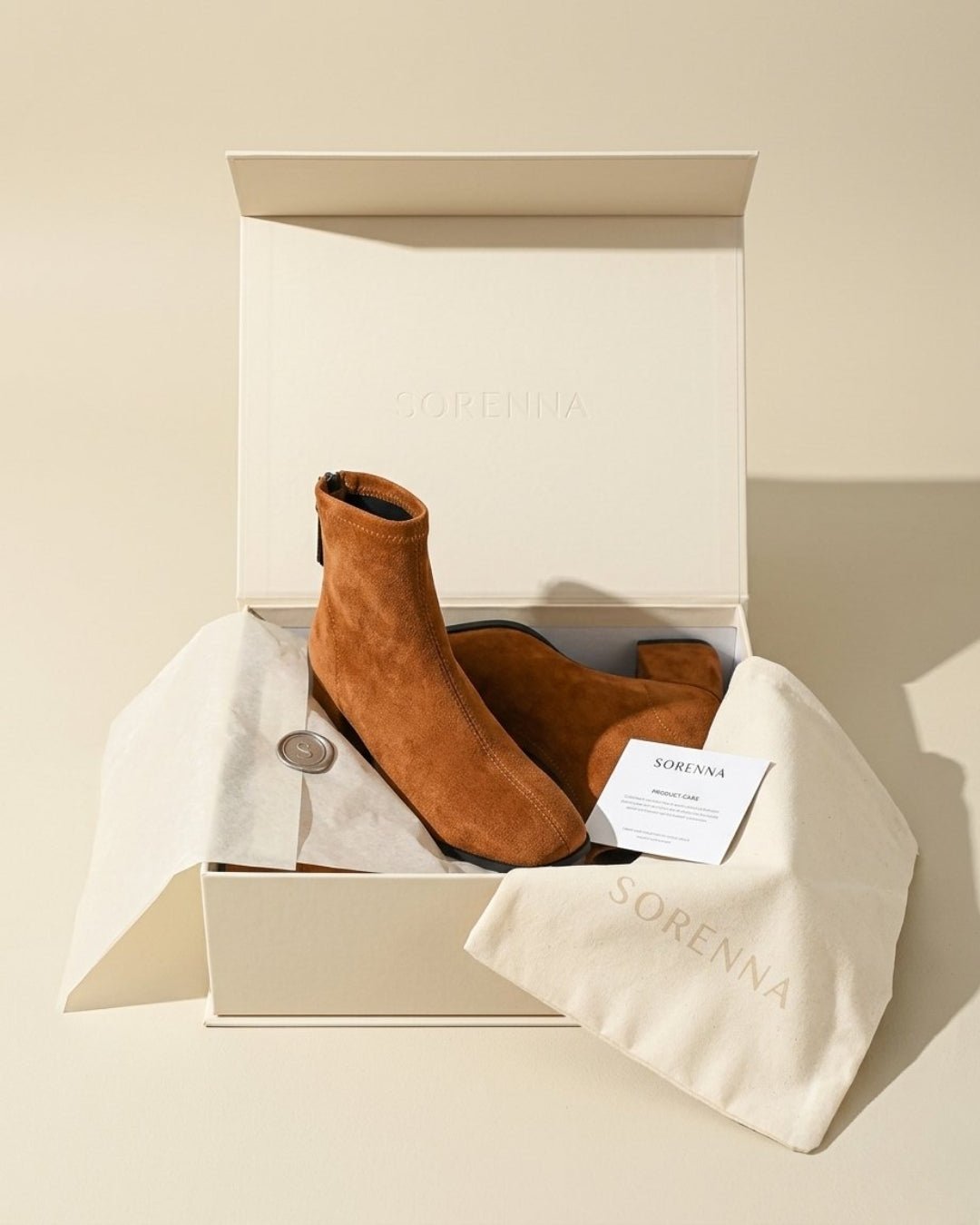 The Renard | Suede Block-Heel Boot - SORENNA