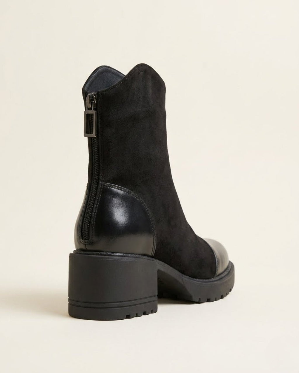 The Rowena | Suede Block-Heel Boot - SORENNA