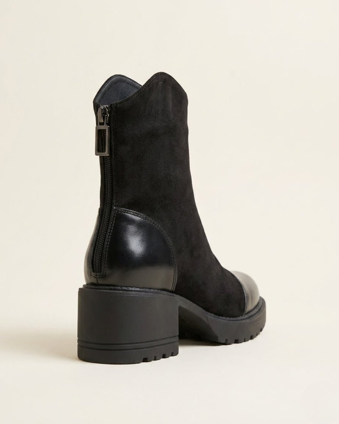 The Rowena | Suede Block-Heel Boot - SORENNA