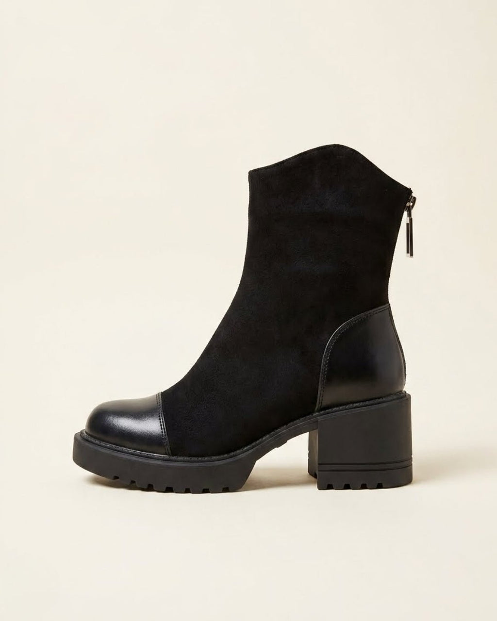 The Rowena | Suede Block-Heel Boot - SORENNA