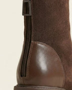 The Rowena | Suede Block-Heel Boot - SORENNA