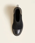 The Rowena | Suede Block-Heel Boot - SORENNA