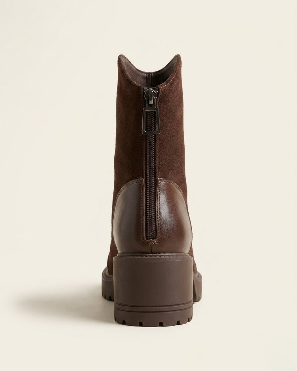 The Rowena | Suede Block-Heel Boot - SORENNA