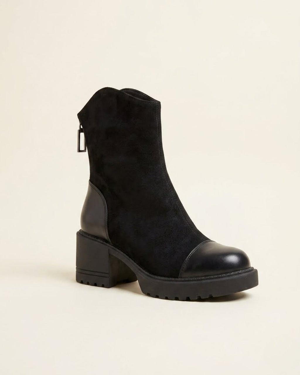 The Rowena | Suede Block-Heel Boot - SORENNA