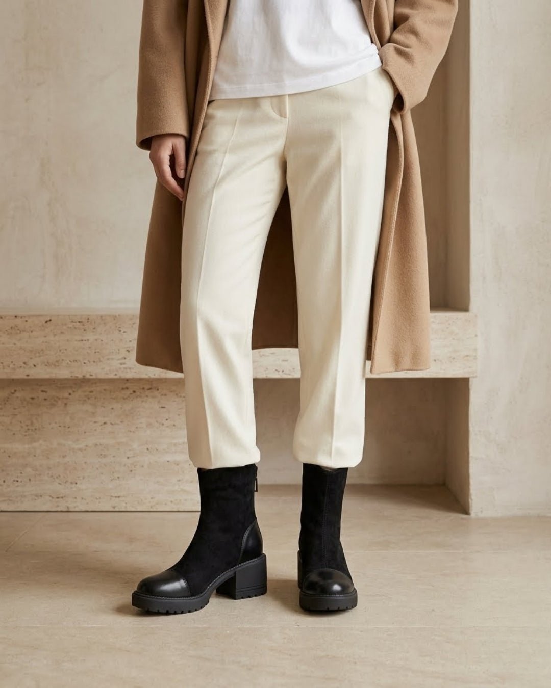 The Rowena | Suede Block-Heel Boot - SORENNA