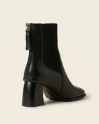 The Savine | Stretch-Knit Leather Boot - SORENNA