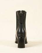The Savine | Stretch-Knit Leather Boot - SORENNA
