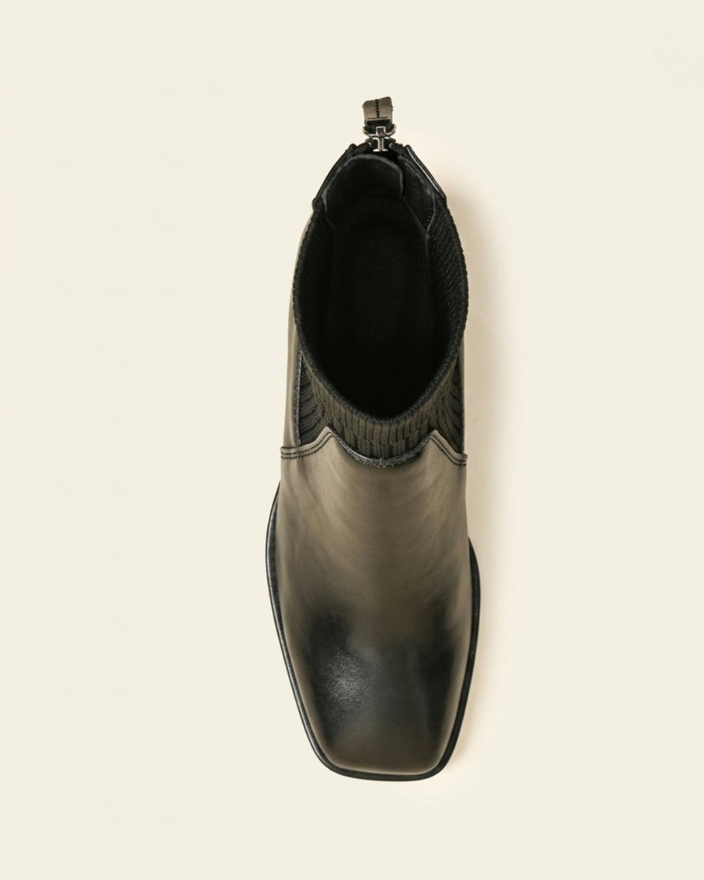 The Savine | Stretch-Knit Leather Boot - SORENNA