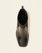 The Savine | Stretch-Knit Leather Boot - SORENNA