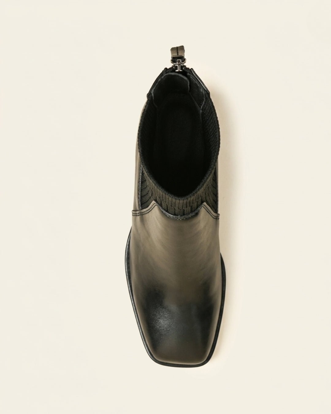 The Savine | Stretch-Knit Leather Boot - SORENNA