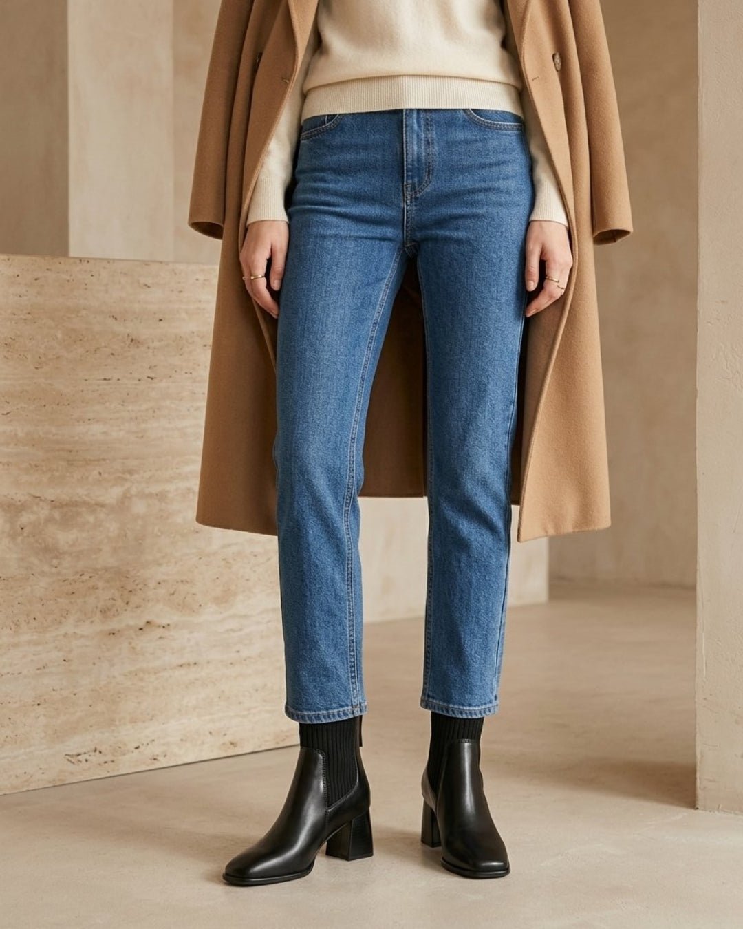 The Savine | Stretch-Knit Leather Boot - SORENNA