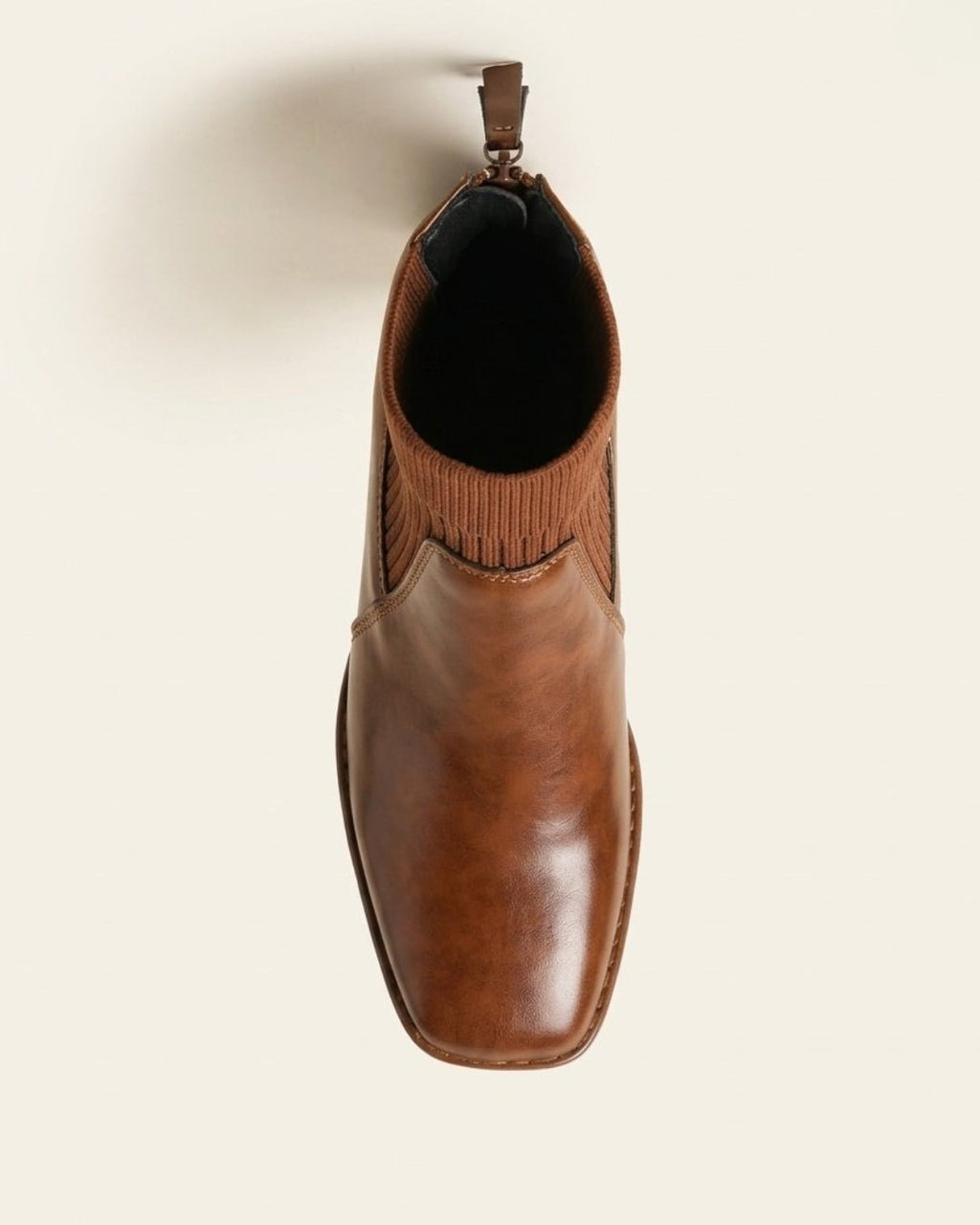 The Savine | Stretch-Knit Leather Boot - SORENNA