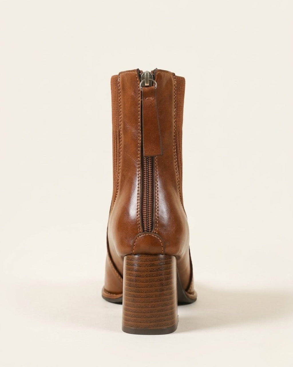 The Savine | Stretch-Knit Leather Boot - SORENNA