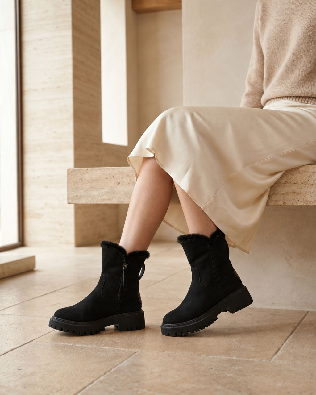 The Selene | Suede Winter Boot - SORENNA