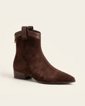 The Valonne | Pointed Suede Boot - SORENNA