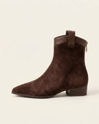 The Valonne | Pointed Suede Boot - SORENNA